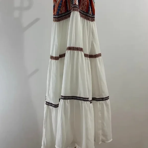 Stand Out in Our Chic White & Red Striped Cami Dress! - Picture 2 of 2